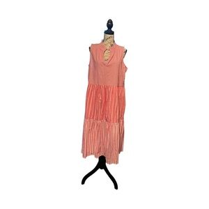 J. Crew Classic Green Label Pink striped 100% cotton Made in India